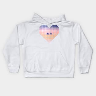 I miss you Pixel Gradient Heart Kids Hoodie